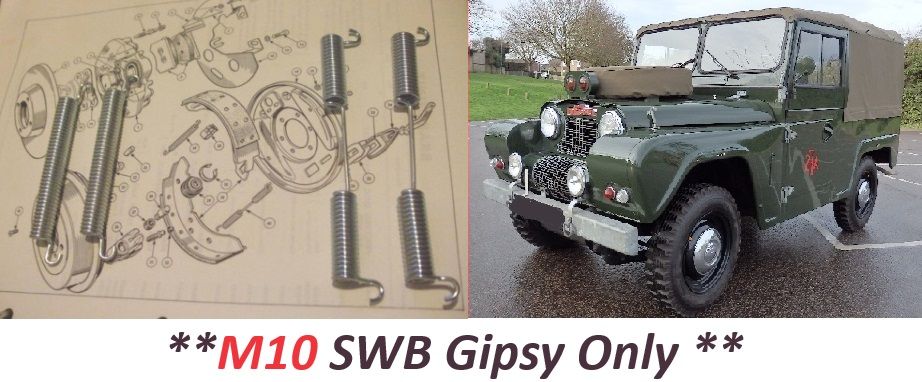 REAR BRAKE SHOE SPRINGS x4 (Austin Gipsy) (** M10 SWB **) (1958- 62 Only)  